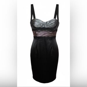 Roberto Cavalli Silk Ruched Lace Cocktail Dress IT 40 / Xs Made in Italy